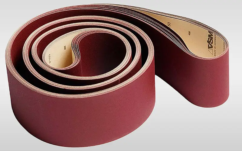 Closed sanding belts in different widths