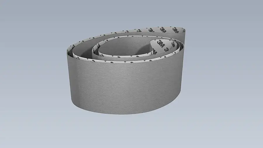 Long continuous sanding belt