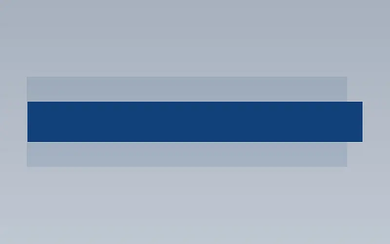 Blue narrow material strip on a pale separator layer illustrating an interliner