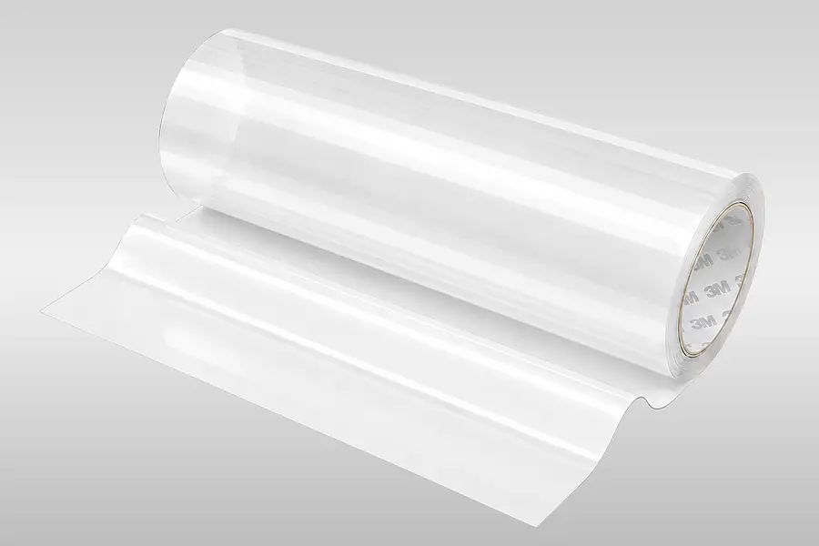 Roll of adhesive PET film