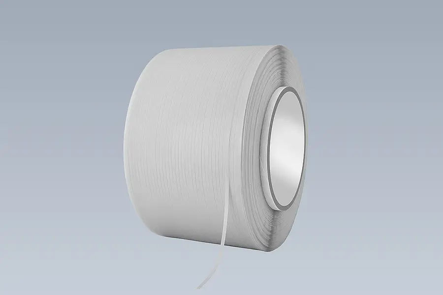 Illustration of a traverse-wound spool with narrow tape