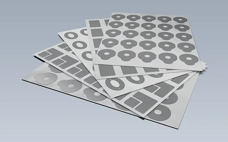 Sheets with different shaped contours illustrating sample planning
