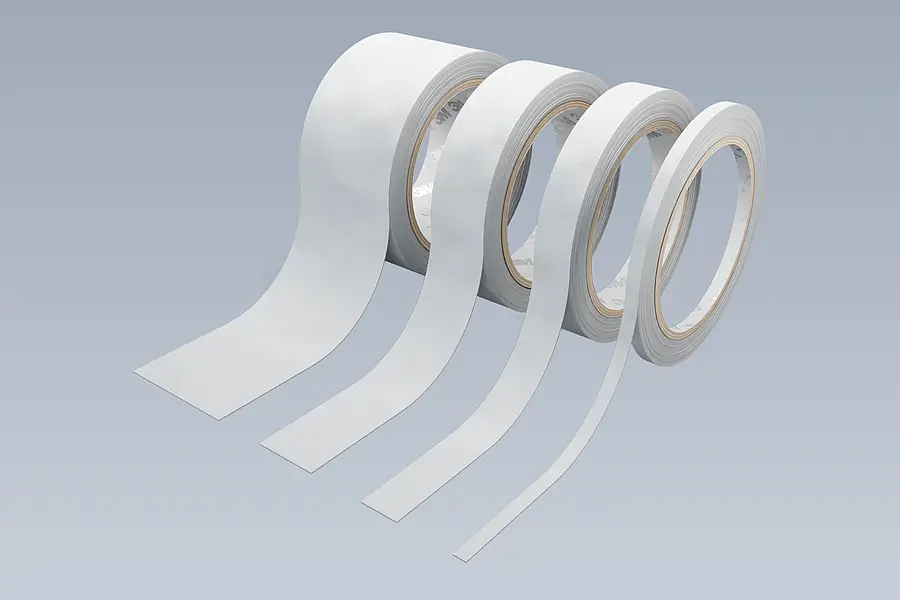 Adhesive tape rolls in different widths