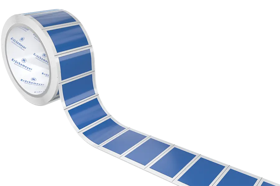 Illustration of an adhesive tape roll with regularly separated sections