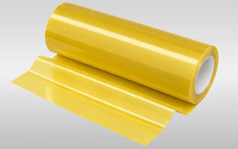 Yellow roll of transfer tape as an example of input material to assess