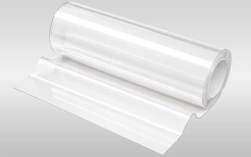 Light-coloured film on a roll for planning the layer construction