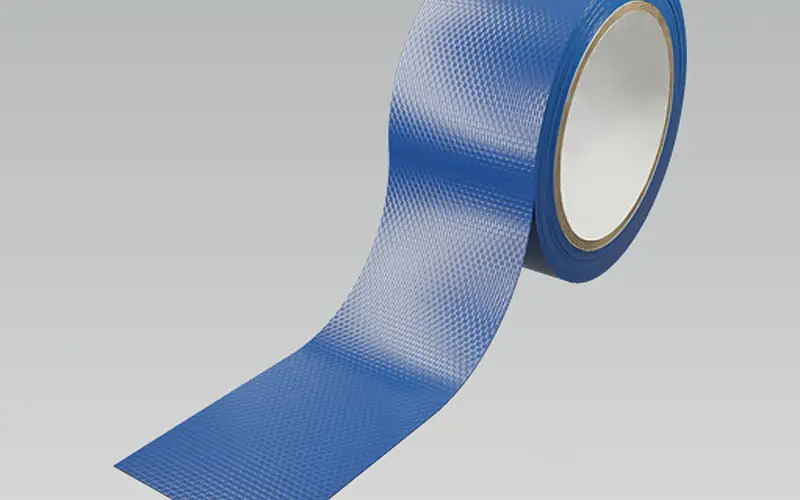 Blue roll of adhesive tape as input material