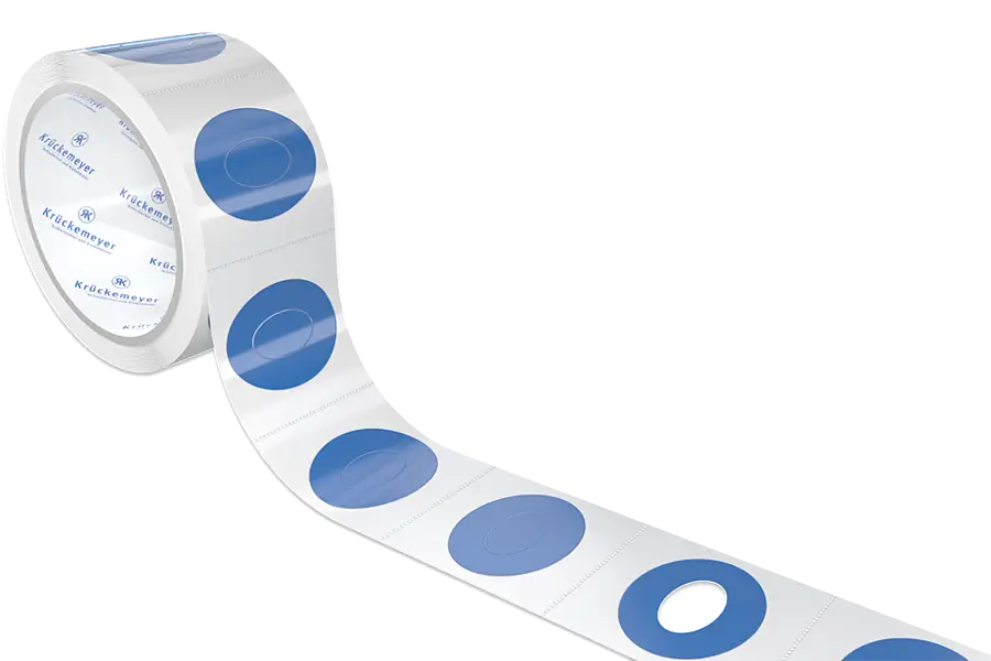 Cut-out illustration of selective separation of layers in a material web