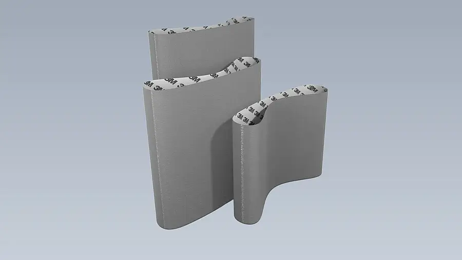 Wide continuous sanding belt