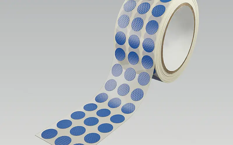 Illustration of a material web being die-cut