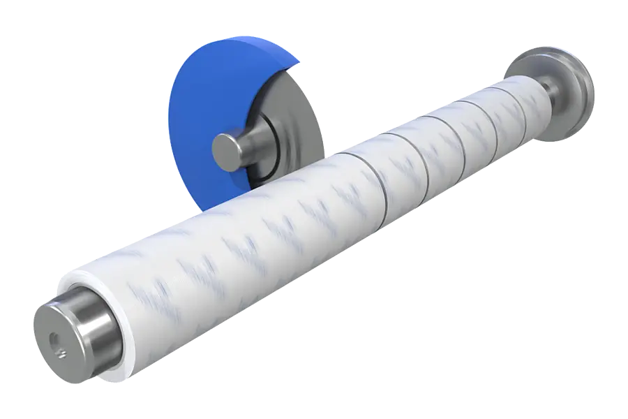 Illustration of a slit adhesive tape roll