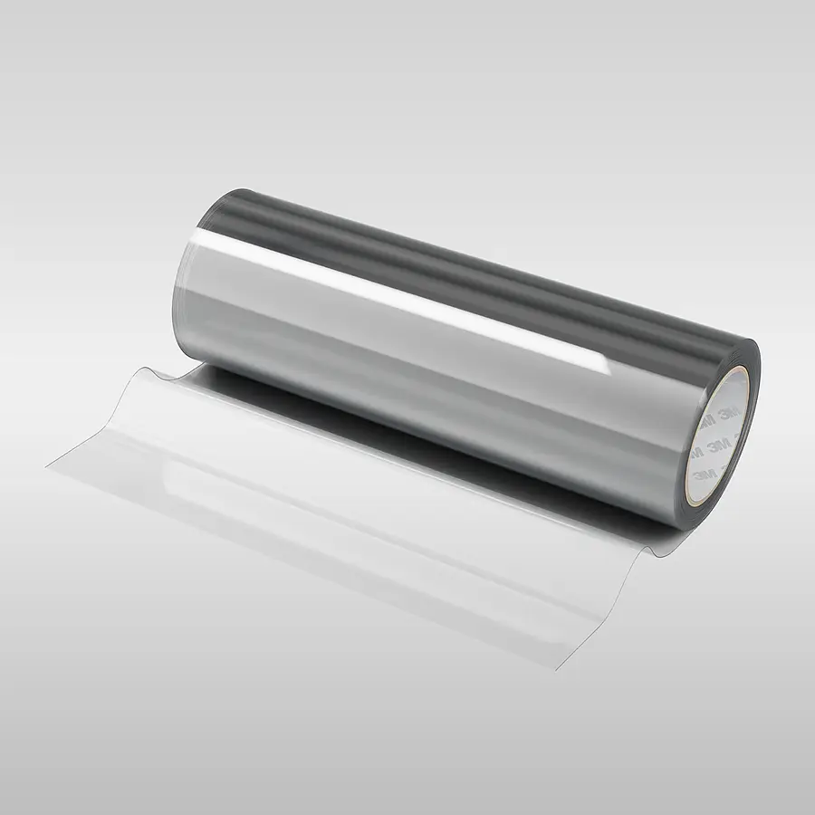 Illustration of a transparent film roll