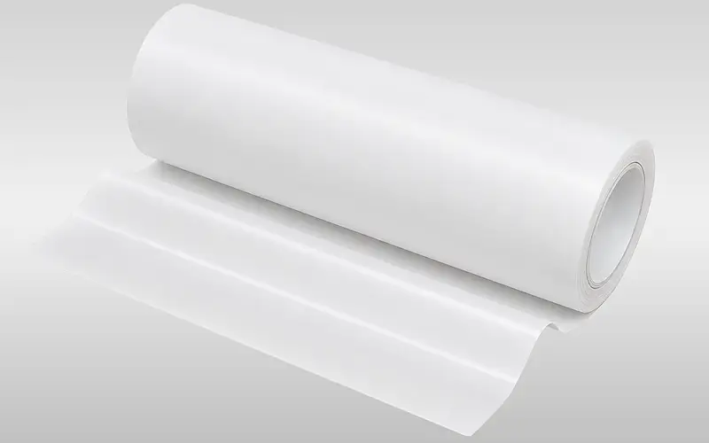Light-coloured technical film on a roll